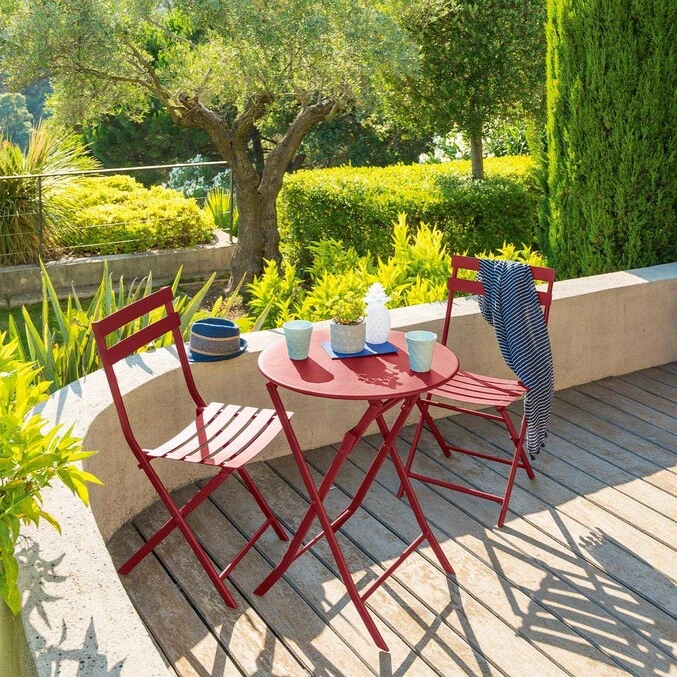 Table De Jardin Pliante Ronde Greensboro Groseille 1 Table De Jardin Pliante Ronde Greensboro Groseille