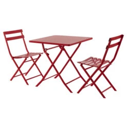 Table De Jardin Pliante Carrée Greensboro Groseille -Maison du jardin Magasin 00W004081C