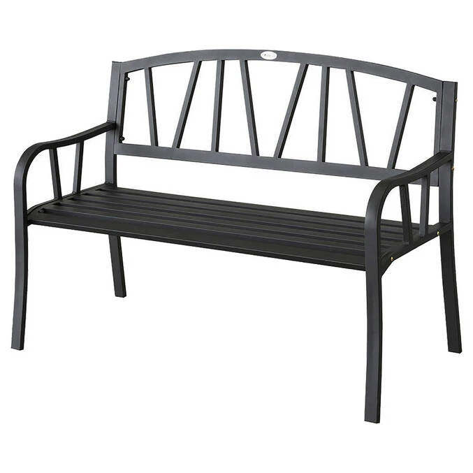 Banc De Jardin Alvernia Noir 2 Banc De Jardin Alvernia Noir – Image 2