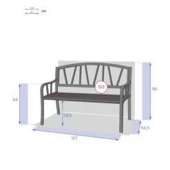 Banc De Jardin Alvernia Noir 7 Banc De Jardin Alvernia Noir -Maison du jardin Magasin 00W004387D