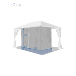 Rideaux Pour Tonnelle Santorini Écru 9 Rideaux Pour Tonnelle Santorini Écru -Maison du jardin Magasin 00W004830E