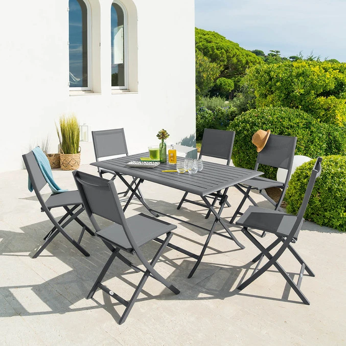 Table De Jardin Pliante Rectangulaire Azua Graphite 1 Table De Jardin Pliante Rectangulaire Azua Graphite