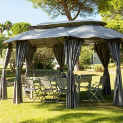 Rideaux Pour Tonnelle Maldives Ardoise 9 Rideaux Pour Tonnelle Maldives Ardoise -Maison du jardin Magasin 00W007960E