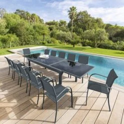 Table De Jardin Extensible Piazza Anthracite & Graphite