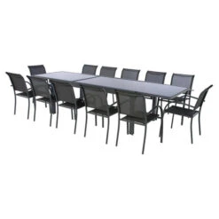 Table De Jardin Extensible Piazza Anthracite & Graphite 9 Table De Jardin Extensible Piazza Anthracite & Graphite -Maison du jardin Magasin 00W008070D