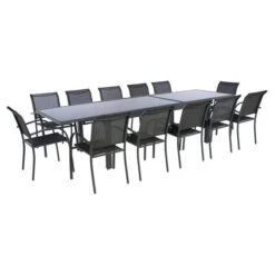 Table De Jardin Extensible Piazza Anthracite & Graphite 10 Table De Jardin Extensible Piazza Anthracite & Graphite -Maison du jardin Magasin 00W008070E