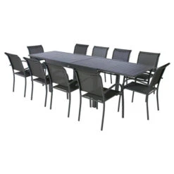 Table De Jardin Extensible Piazza Graphite 10 Table De Jardin Extensible Piazza Graphite -Maison du jardin Magasin 00W008075E