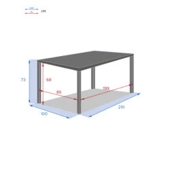 Table De Jardin Rectangulaire Piazza Graphite 9 Table De Jardin Rectangulaire Piazza Graphite -Maison du jardin Magasin 00W008096E