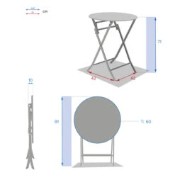 Table De Jardin Pliante Ronde Greensboro Graphite 9 Table De Jardin Pliante Ronde Greensboro Graphite -Maison du jardin Magasin 00W008139E