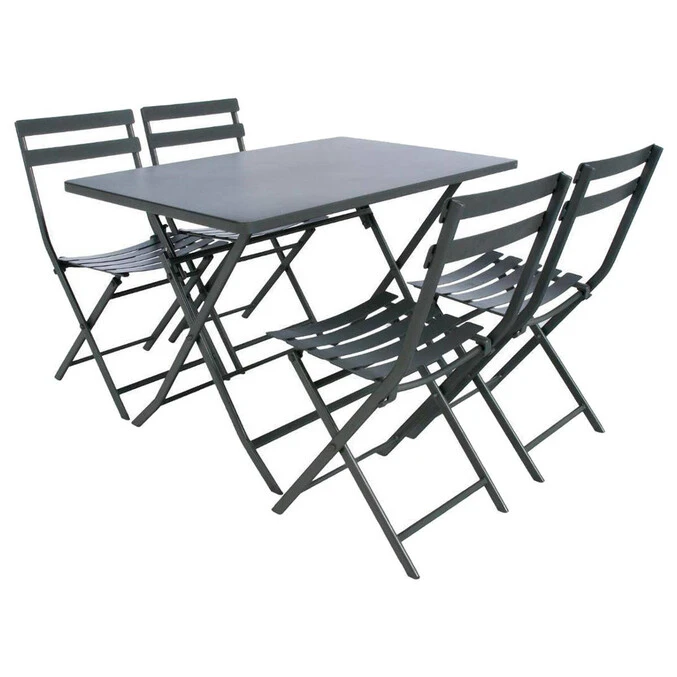 Table De Jardin Pliante Rectangulaire Greensboro Graphite 4 Table De Jardin Pliante Rectangulaire Greensboro Graphite – Image 4