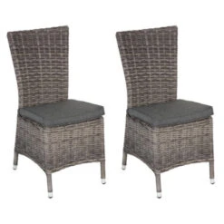 Lot De 2 Chaises De Jardin Mooréa Terre D'ombre