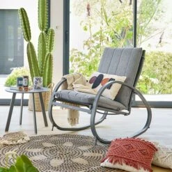 Fauteuil à Bascule Nevada Graphite 12 Fauteuil à Bascule Nevada Graphite -Maison du jardin Magasin 00W074366F