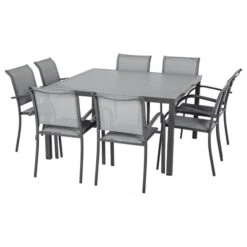 Table De Jardin Carrée Piazza Graphite 7 Table De Jardin Carrée Piazza Graphite -Maison du jardin Magasin 00W074417C