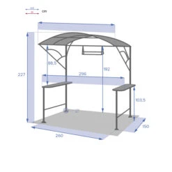 Abri à Barbecue Neiba Graphite 9 Abri à Barbecue Neiba Graphite -Maison du jardin Magasin 00W074424E