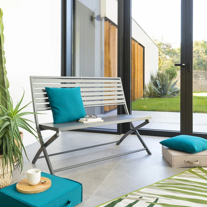Banc De Jardin Pliant Olbia Graphite 2 Banc De Jardin Pliant Olbia Graphite – Image 2