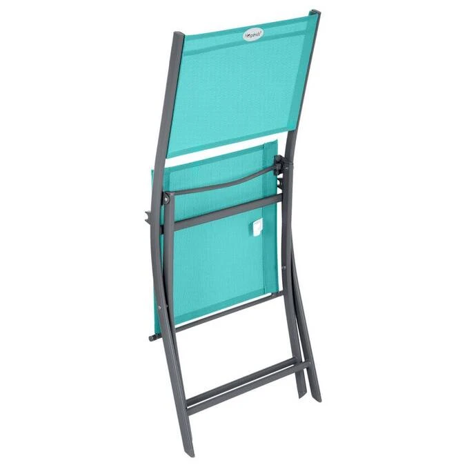 Lot De 4 Chaises De Jardin Pliantes Modula Émeraude & Graphite 3 Lot De 4 Chaises De Jardin Pliantes Modula Émeraude & Graphite – Image 3