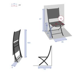 Lot De 4 Chaises De Jardin Pliantes Modula Émeraude & Graphite 7 Lot De 4 Chaises De Jardin Pliantes Modula Émeraude & Graphite -Maison du jardin Magasin 00W074446D