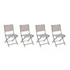 Lot De 4 Chaises De Jardin Pliantes Modula Noisette & Tonka