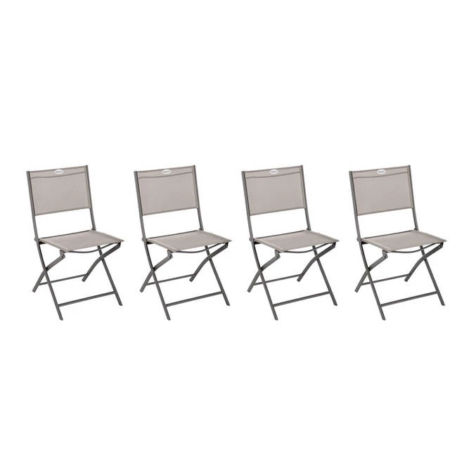 Lot De 4 Chaises De Jardin Pliantes Modula Noisette & Tonka 1 Lot De 4 Chaises De Jardin Pliantes Modula Noisette & Tonka