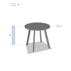 Table D'appoint De Jardin Ronde Saona Tonka Mat 5 Table D'appoint De Jardin Ronde Saona Tonka Mat -Maison du jardin Magasin 00W075344C