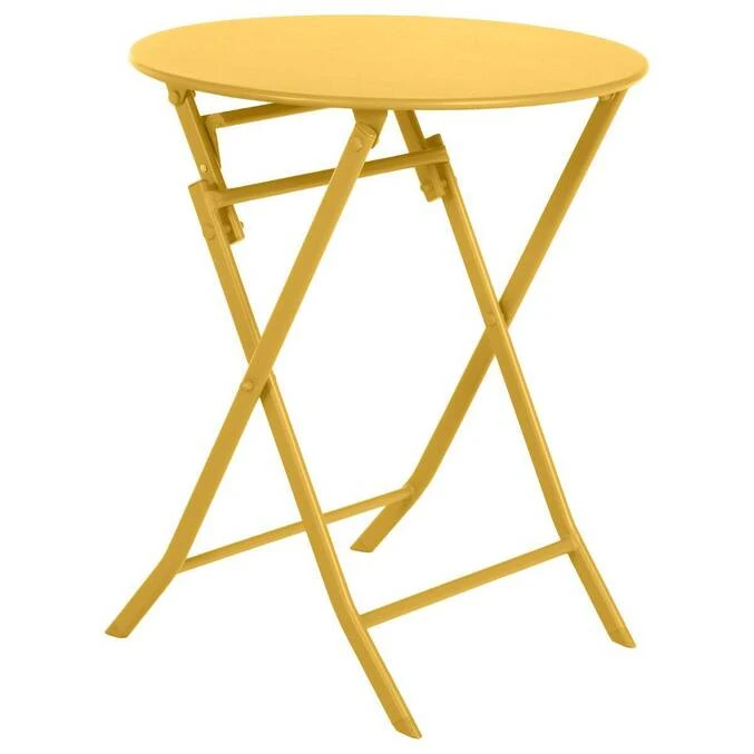 Table De Jardin Pliante Ronde Greensboro Moutarde 2 Table De Jardin Pliante Ronde Greensboro Moutarde – Image 2