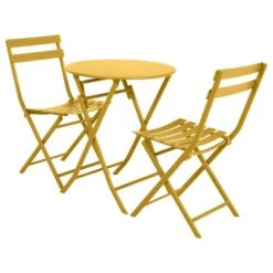 Table De Jardin Pliante Ronde Greensboro Moutarde 7 Table De Jardin Pliante Ronde Greensboro Moutarde -Maison du jardin Magasin 00W075432C