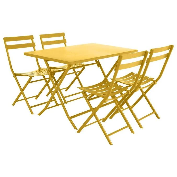 Table De Jardin Pliante Rectangulaire Greensboro Jaune Moutarde 3 Table De Jardin Pliante Rectangulaire Greensboro Jaune Moutarde – Image 3