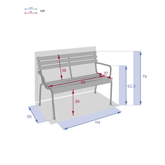Banc De Jardin Greensboro Graphite 3 Banc De Jardin Greensboro Graphite – Image 3