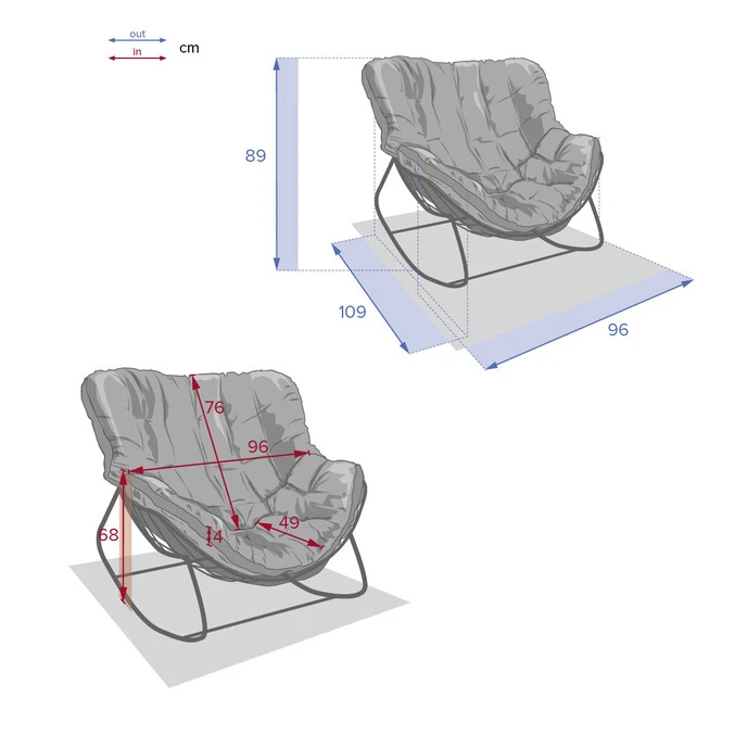 Fauteuil Oeuf à Bascule De Jardin Paopao Roche & Graphite 7 Fauteuil Oeuf à Bascule De Jardin Paopao Roche & Graphite – Image 7