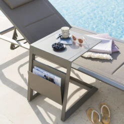 Table D'appoint De Jardin Carrée Allure Praline