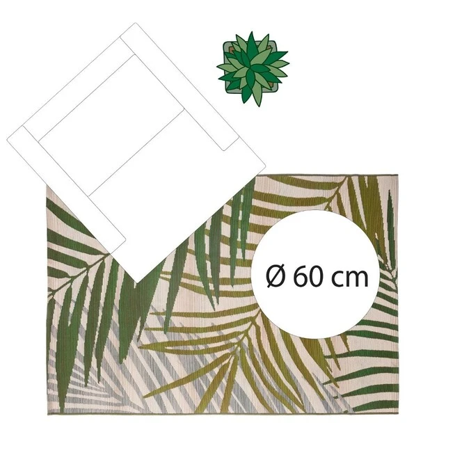 ATMOSPHERA Tapis D'intérieur Et D'extérieur Motif Tropical 5 ATMOSPHERA Tapis D'intérieur Et D'extérieur Motif Tropical – Image 5
