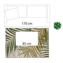 ATMOSPHERA Tapis D'intérieur Et D'extérieur Motif Tropical 11 ATMOSPHERA Tapis D'intérieur Et D'extérieur Motif Tropical -Maison du jardin Magasin 00W075673F