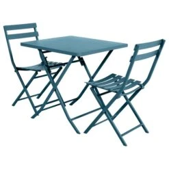 Table De Jardin Pliante Carrée Greensboro Bleu Canard -Maison du jardin Magasin 00W077756C