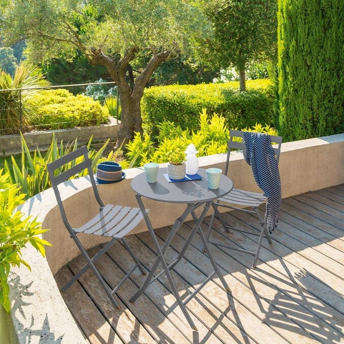 Table De Jardin Pliante Ronde Greensboro Gris Quartz 1 Table De Jardin Pliante Ronde Greensboro Gris Quartz