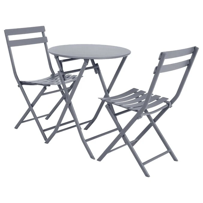 Table De Jardin Pliante Ronde Greensboro Gris Quartz 3 Table De Jardin Pliante Ronde Greensboro Gris Quartz – Image 3