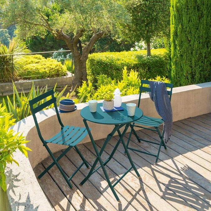 Table De Jardin Pliante Ronde Greensboro Bleu Canard 1 Table De Jardin Pliante Ronde Greensboro Bleu Canard