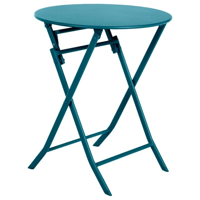 Table De Jardin Pliante Ronde Greensboro Bleu Canard 2 Table De Jardin Pliante Ronde Greensboro Bleu Canard – Image 2