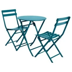 Table De Jardin Pliante Ronde Greensboro Bleu Canard 7 Table De Jardin Pliante Ronde Greensboro Bleu Canard -Maison du jardin Magasin 00W077762C