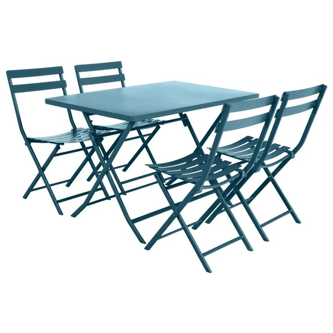 Table De Jardin Pliante Rectangulaire Greensboro Bleu Canard 3 Table De Jardin Pliante Rectangulaire Greensboro Bleu Canard – Image 3