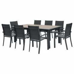 Table De Jardin Extensible Allure Effet Bois Muscade & Graphite 13 Table De Jardin Extensible Allure Effet Bois Muscade & Graphite -Maison du jardin Magasin 00W077813C