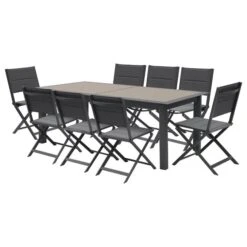 Table De Jardin Extensible Allure Effet Bois Muscade & Graphite 18 Table De Jardin Extensible Allure Effet Bois Muscade & Graphite -Maison du jardin Magasin 00W077813H