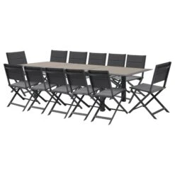 Table De Jardin Extensible Allure Effet Bois Muscade & Graphite 19 Table De Jardin Extensible Allure Effet Bois Muscade & Graphite -Maison du jardin Magasin 00W077813I