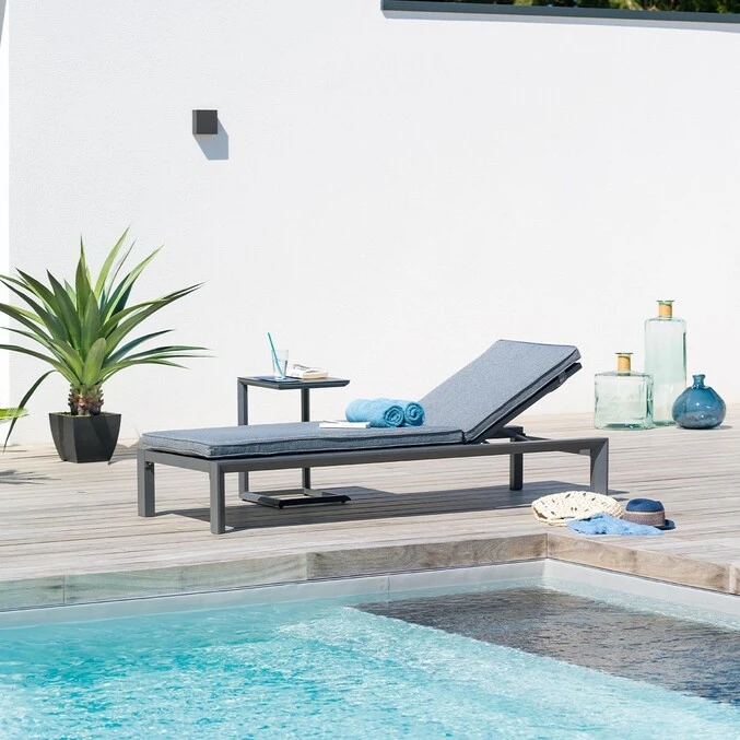 Lit De Piscine Évasion Anthracite & Graphite 1 Lit De Piscine Évasion Anthracite & Graphite