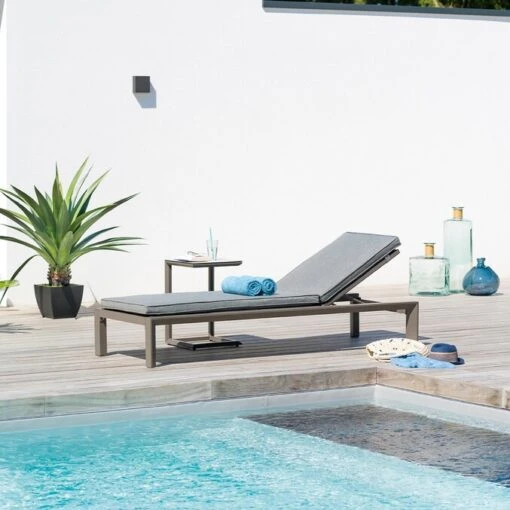 Lit De Piscine Évasion Wengé & Tonka