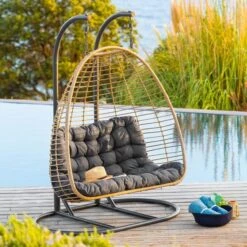 Fauteuil Oeuf Suspendu Ajar Ardoise