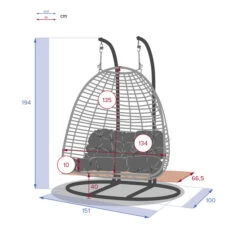 Fauteuil Oeuf Suspendu Ajar Ardoise 9 Fauteuil Oeuf Suspendu Ajar Ardoise -Maison du jardin Magasin 00W077944E