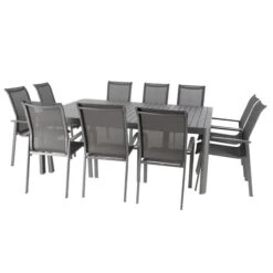 Table De Jardin Extensible Carrée Paradize Graphite 15 Table De Jardin Extensible Carrée Paradize Graphite -Maison du jardin Magasin 00W077948D