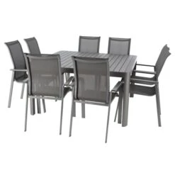 Table De Jardin Extensible Carrée Paradize Graphite 16 Table De Jardin Extensible Carrée Paradize Graphite -Maison du jardin Magasin 00W077948E