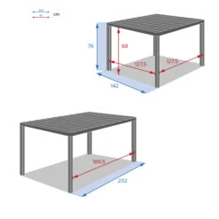 Table De Jardin Extensible Carrée Paradize Graphite 23 Table De Jardin Extensible Carrée Paradize Graphite -Maison du jardin Magasin 00W077948L