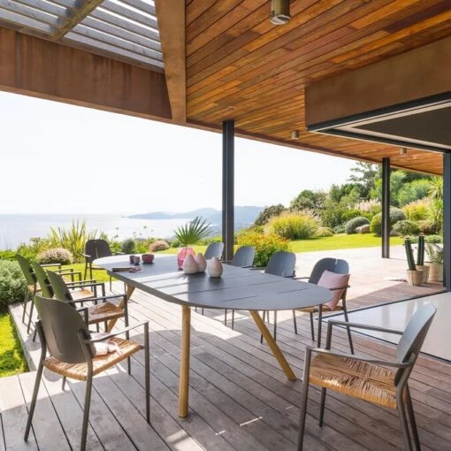 Table De Jardin Extensible Ovale Rubby Graphite